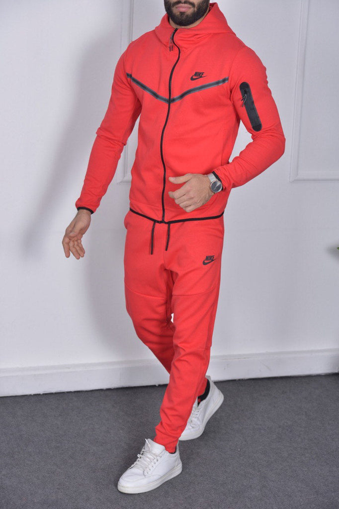 Nike Mens Tech Fleece Tracksuit Red